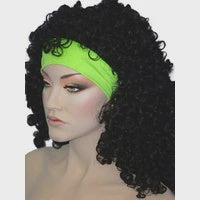 80s Neon Green Lycra Headband