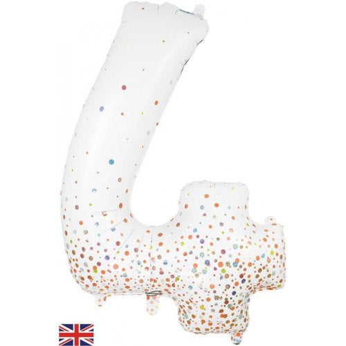 Sparkling Fizz Number 4 Supershape Foil Balloon