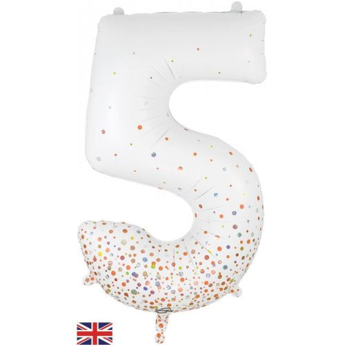 Sparkling Fizz Number 5 Supershape Foil Balloon