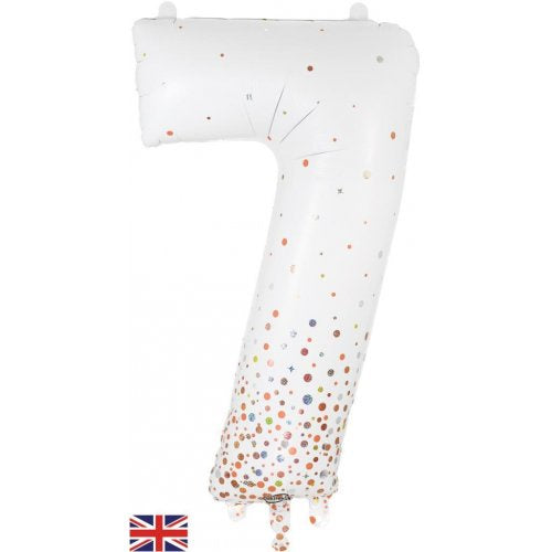 Sparkling Fizz Number 7 Supershape Foil Balloon