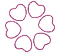 Pink Heart Bracelets Party Favours Pack of 6