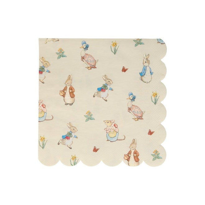 Meri Meri Peter Rabbit & Friends Large Paper Party Napkins