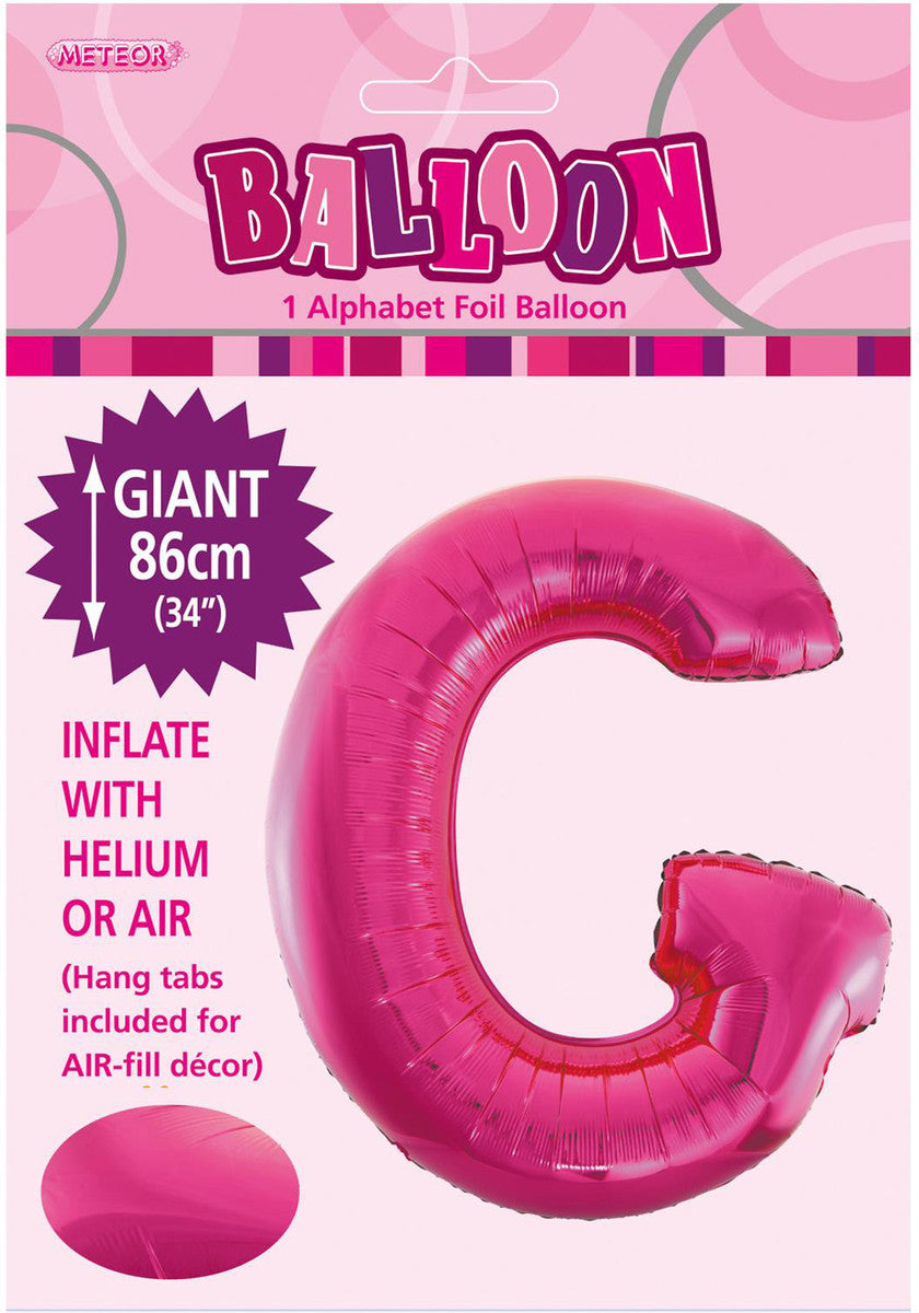 Hot Pink Letter G Megaloon