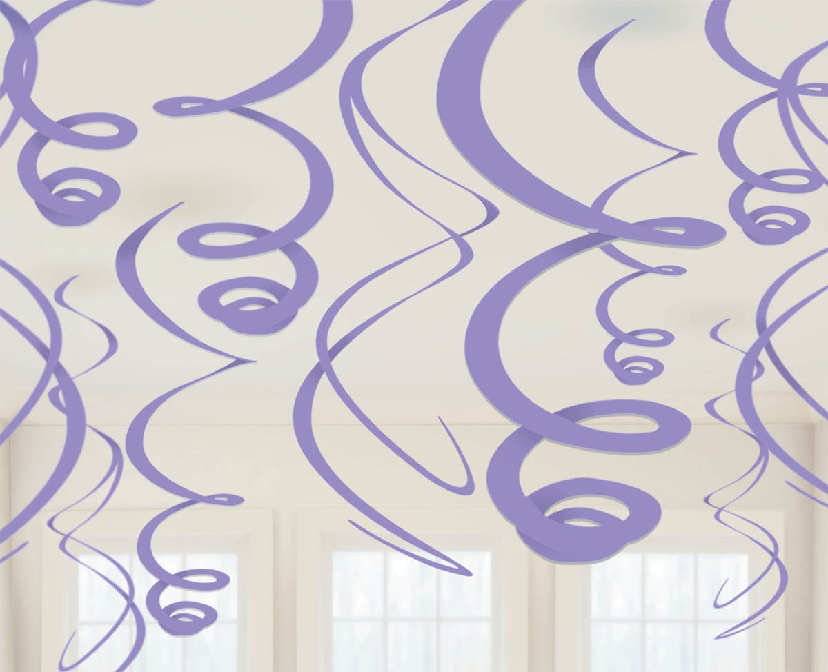 Purple Swirl Decorations