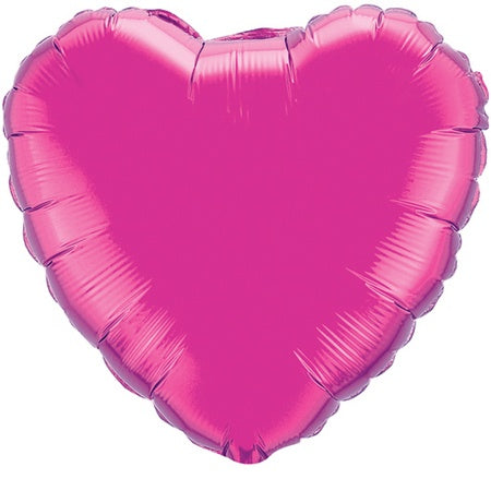 Magenta Plain Heart Foil