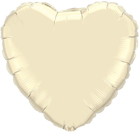 Pearl Ivory Plain Heart Foil