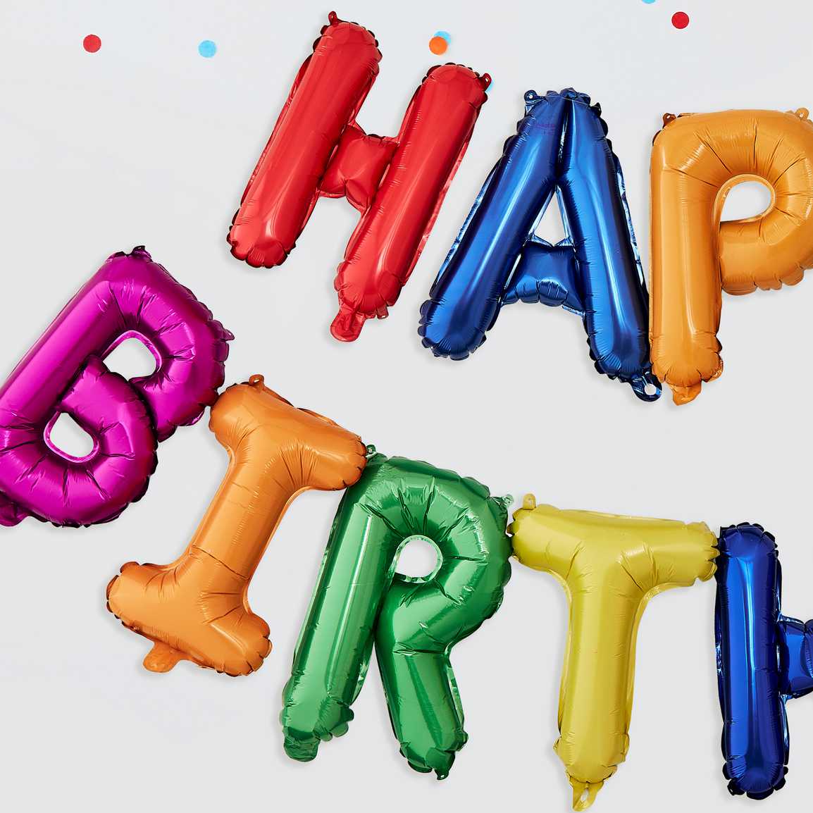 Ginger Ray Rainbow Happy Birthday Bunting Balloons
