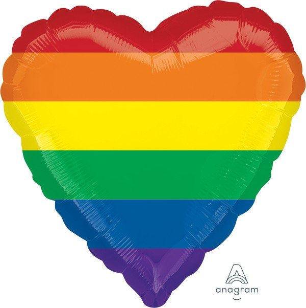 Rainbow Heart Balloon