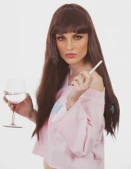 Kimmy - Kath & Kim Long Straight Brown Wig