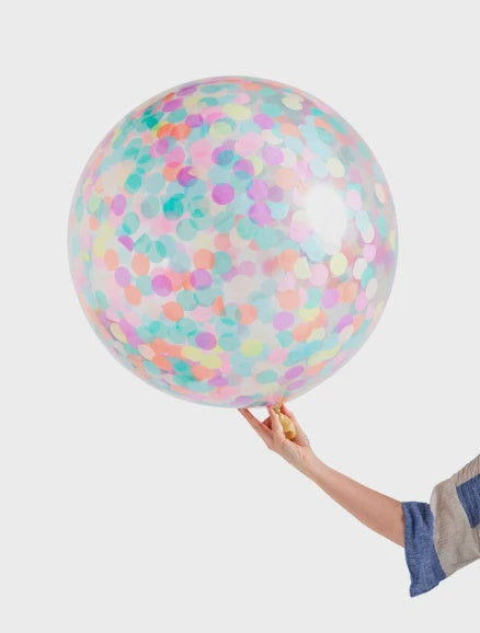 Pastel Rainbow Jumbo Confetti Balloons