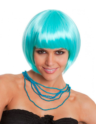 Aqua Blue Party Bob Wig
