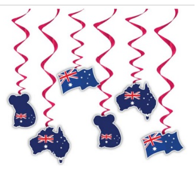 Australia Day Swirl Decorations