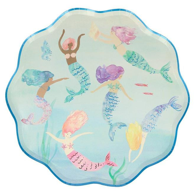Meri Meri Mermaids Swimming Plates - Set of 8