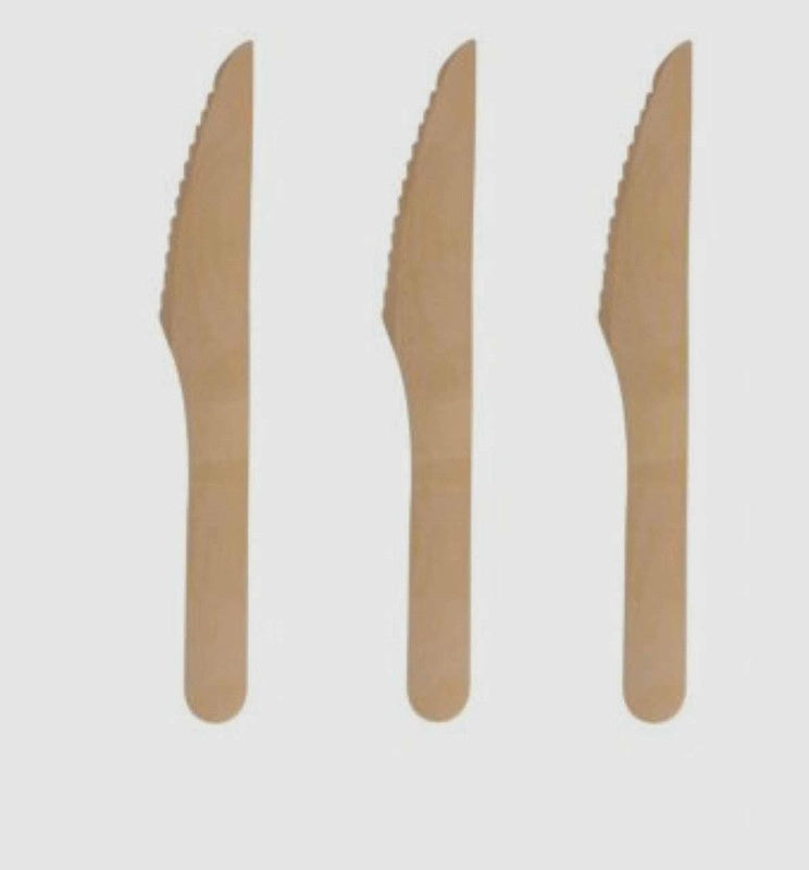 Leaf Tableware Compostable Wooden Knives Pack of 100