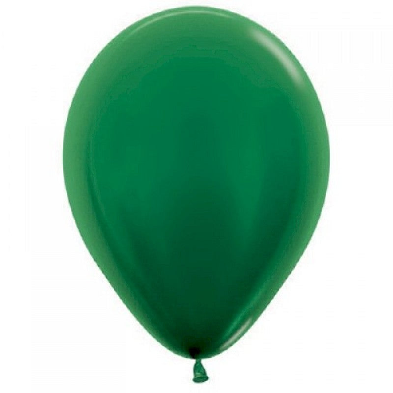 Metallic Forest Green 30cm Latex Balloons Pack of 100
