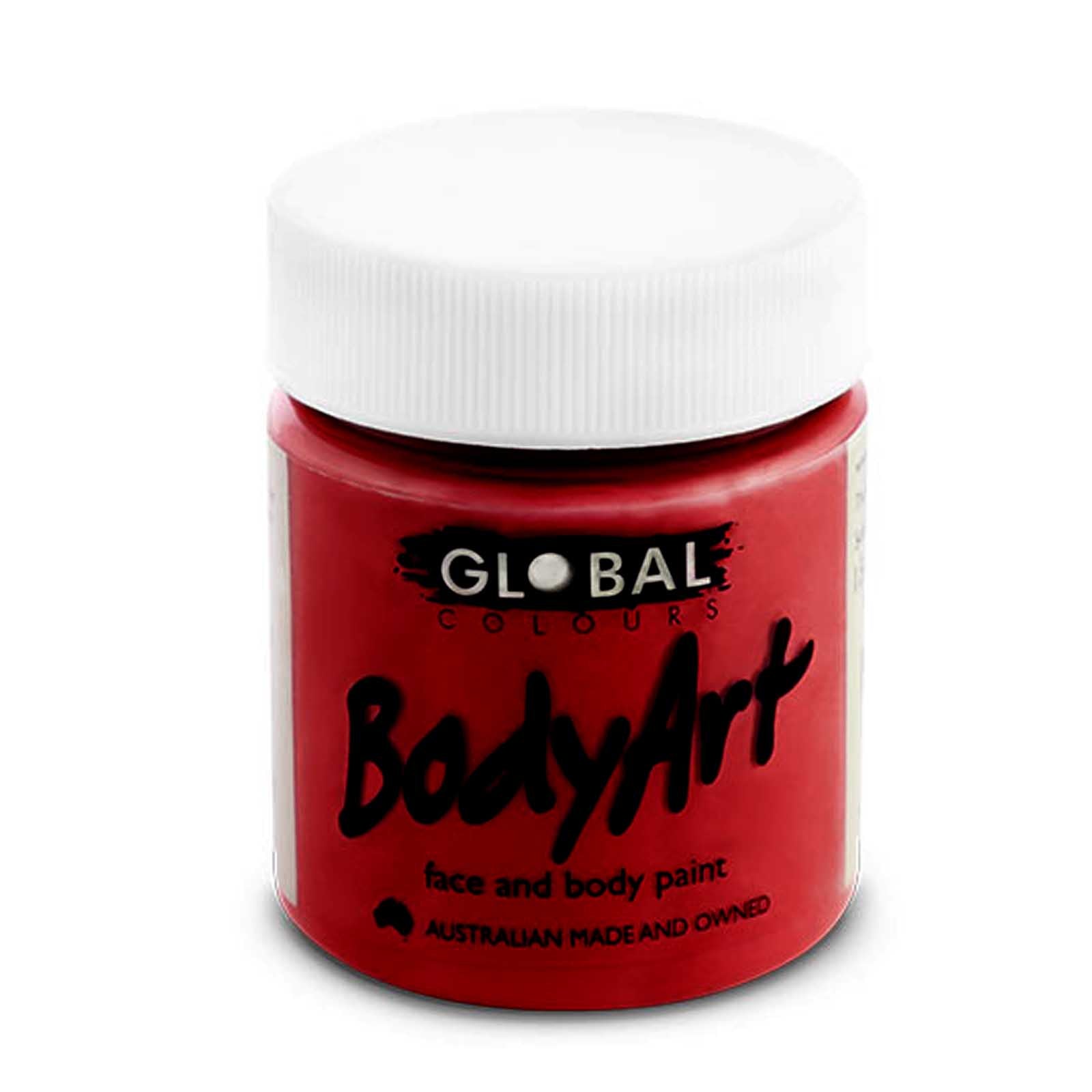 Global Colours 45ml Deep Red Cream Face and Body Paint