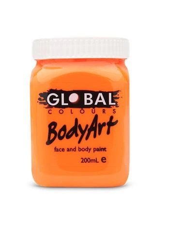 Fluoro Orange Face and Body Paint 200ml