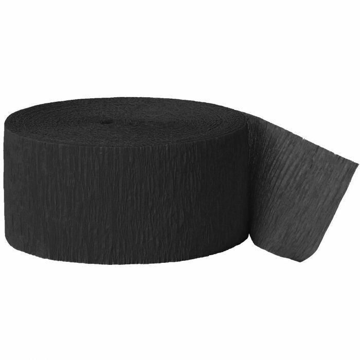 Black Crepe Streamer