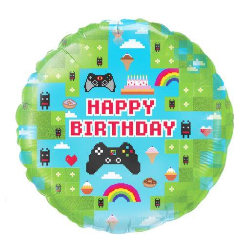 Blox Game Happy Birthday Holographic Foil Balloon