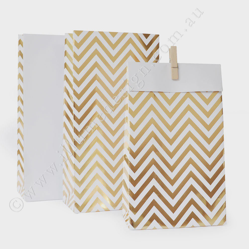 Illume Chevron Gold Treat Bags