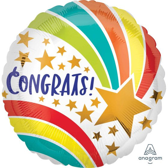 Congrats Shooting Star Foil Balloon
