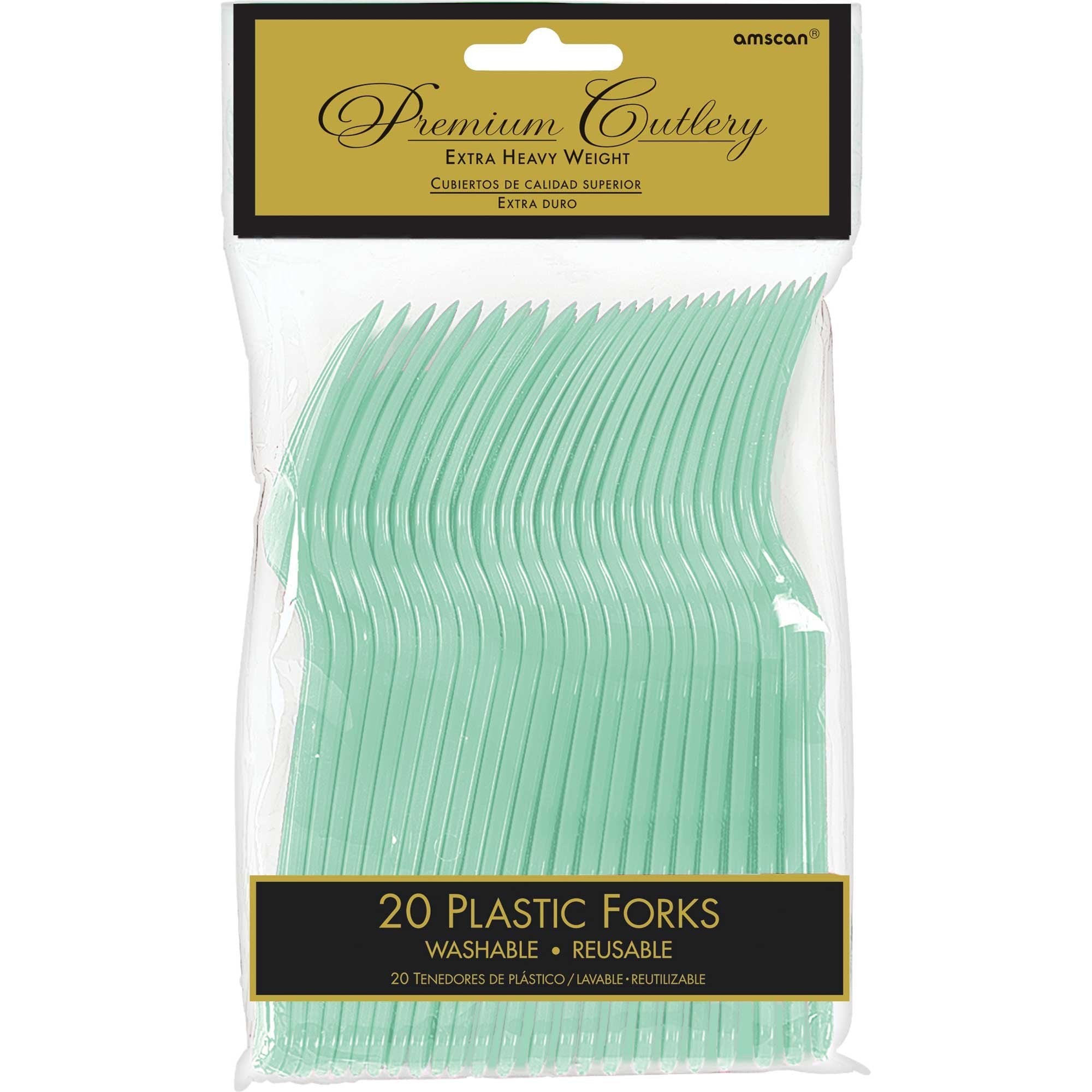 Cool Mint Plastic Forks