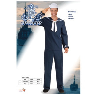 Navy Blue Sailor Mens Costume