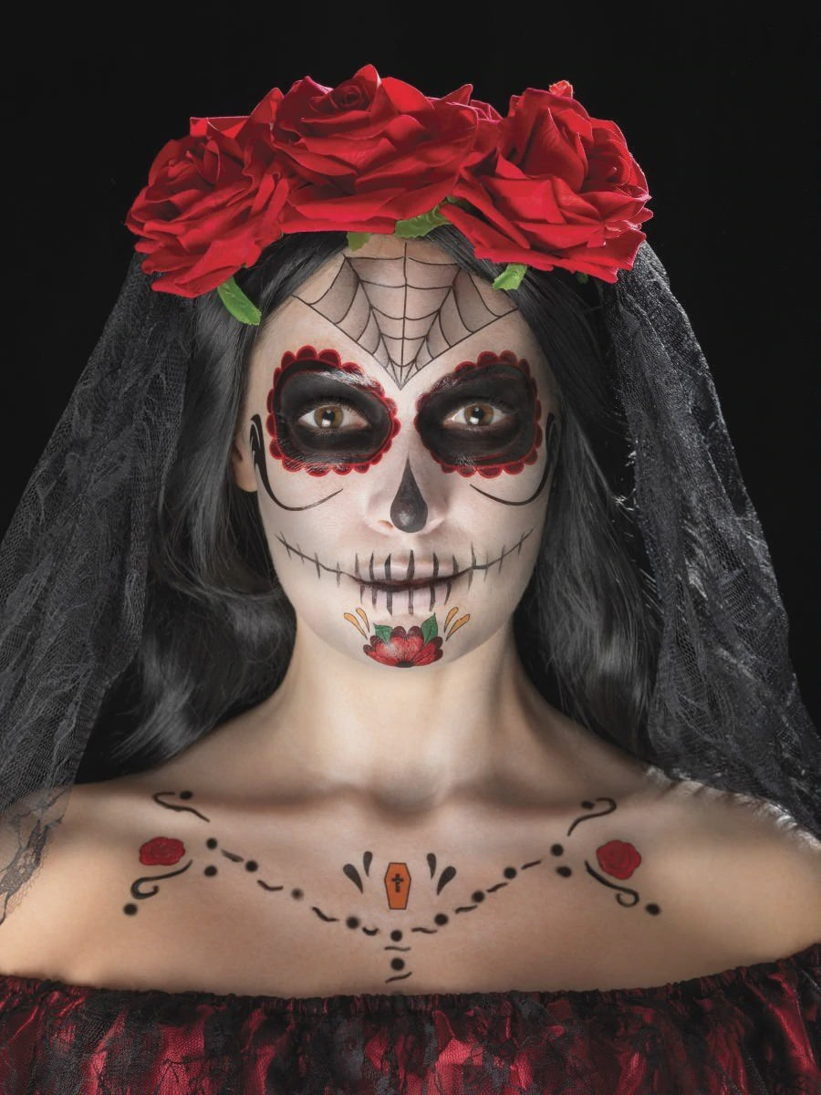 Day of the Dead Face Tattoo Transfer Kit