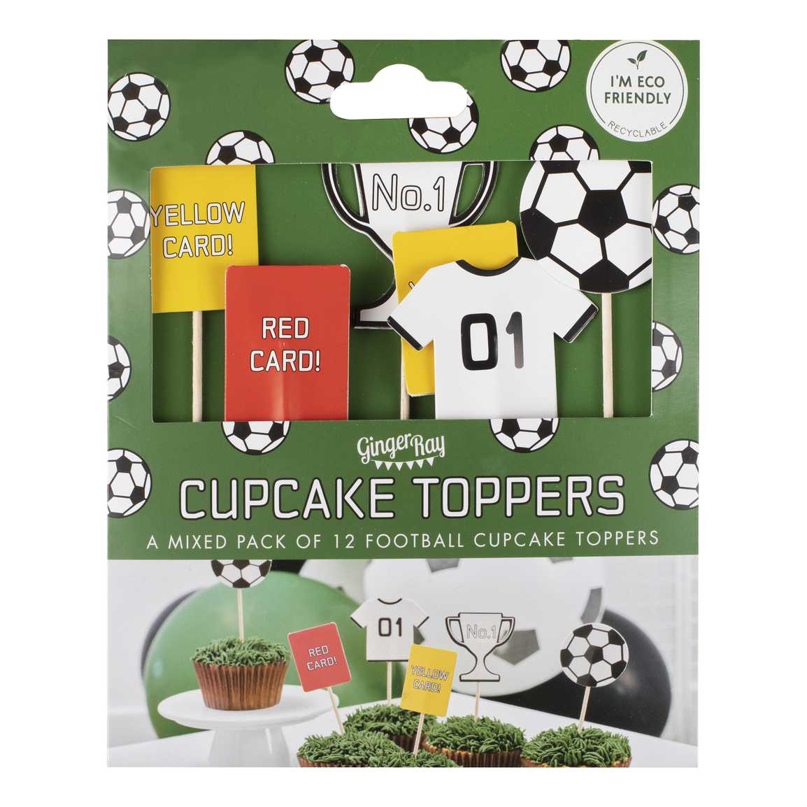 Ginger Ray Football/Soccer Cake Toppers
