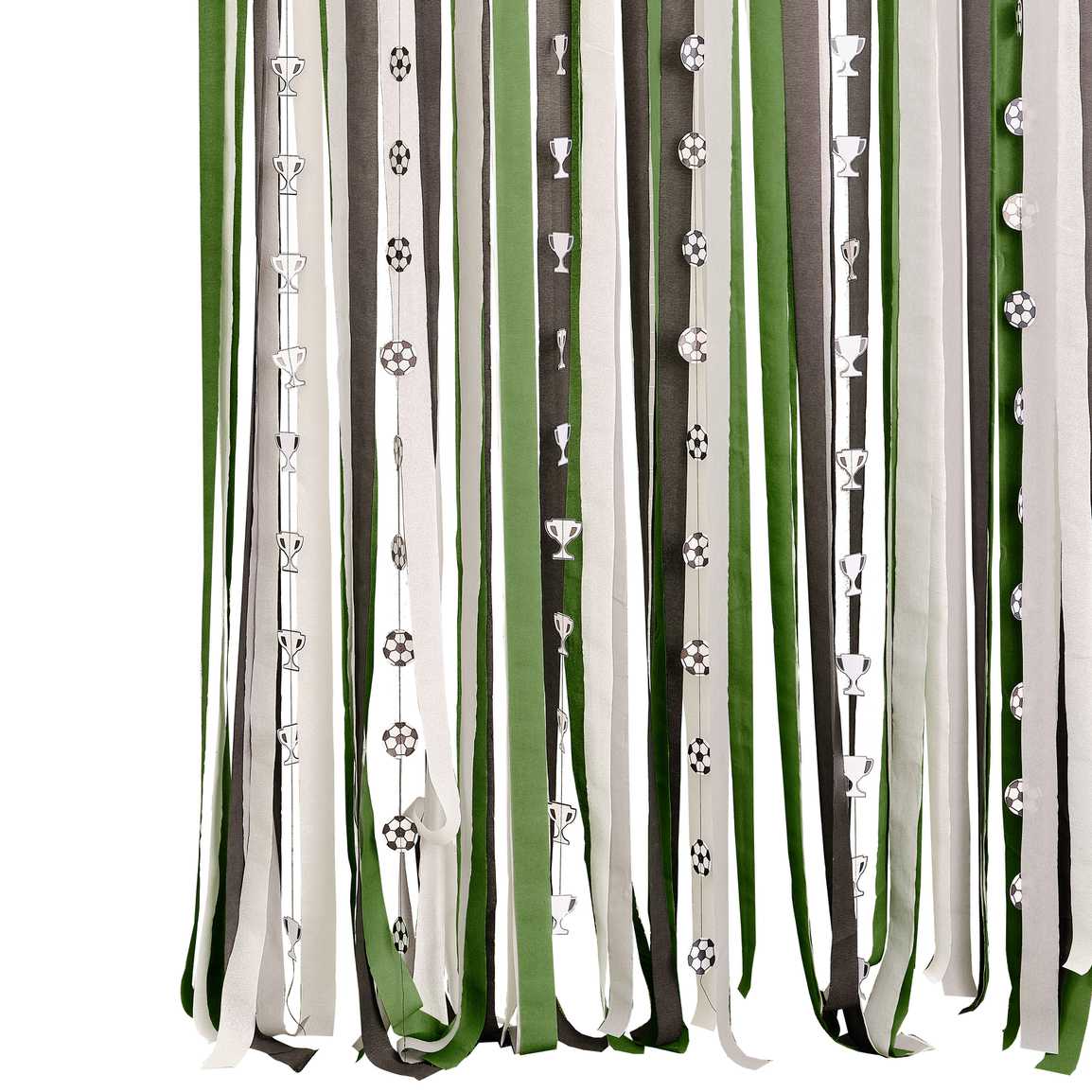 Green Paper Streamer Football/Soccer Party Backdrop