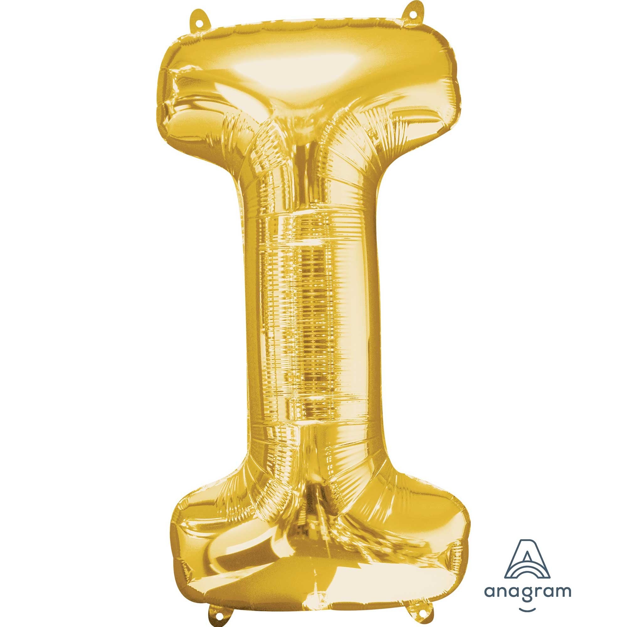Gold Letter I Supershape Foil Balloon