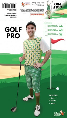 Golf Pro Mens Costume Green