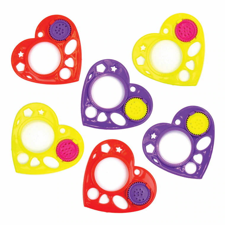 Heart Stencil Party Favours Pack of 6