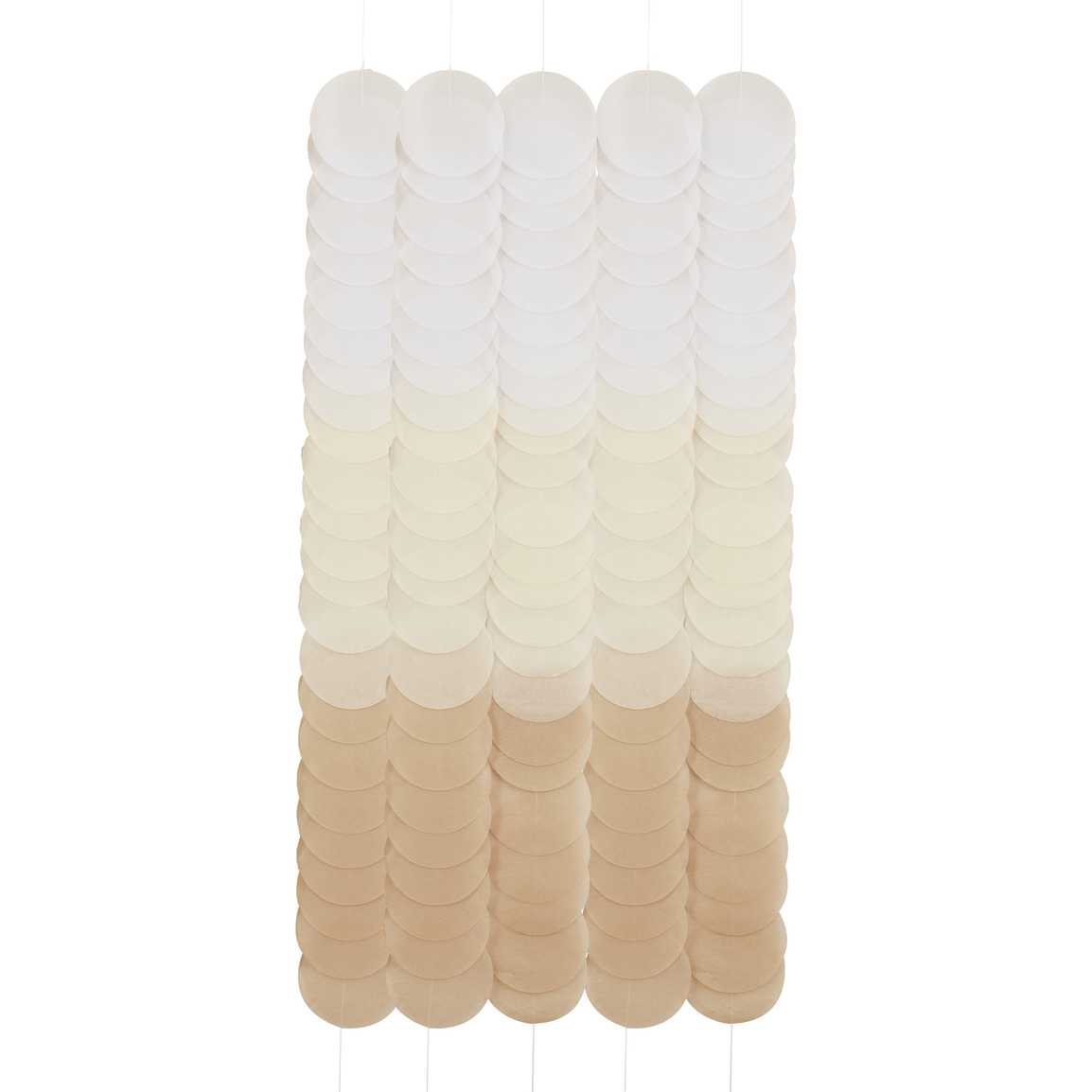 Neutral/Beige Ombre Tissue Paper Disc Party Backdrop