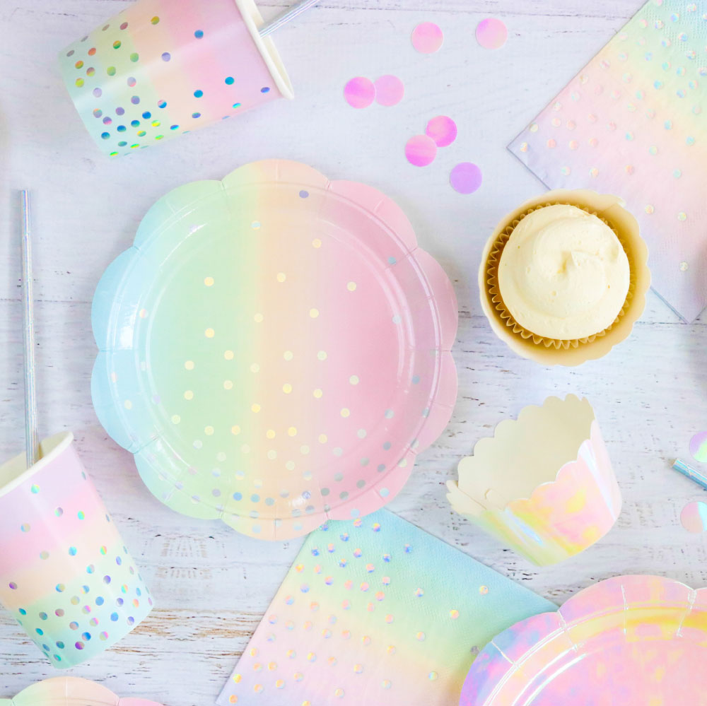 Illume Pastel Iridescent Dessert Plates