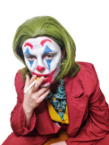 Green Jokester Clown Costume Wig