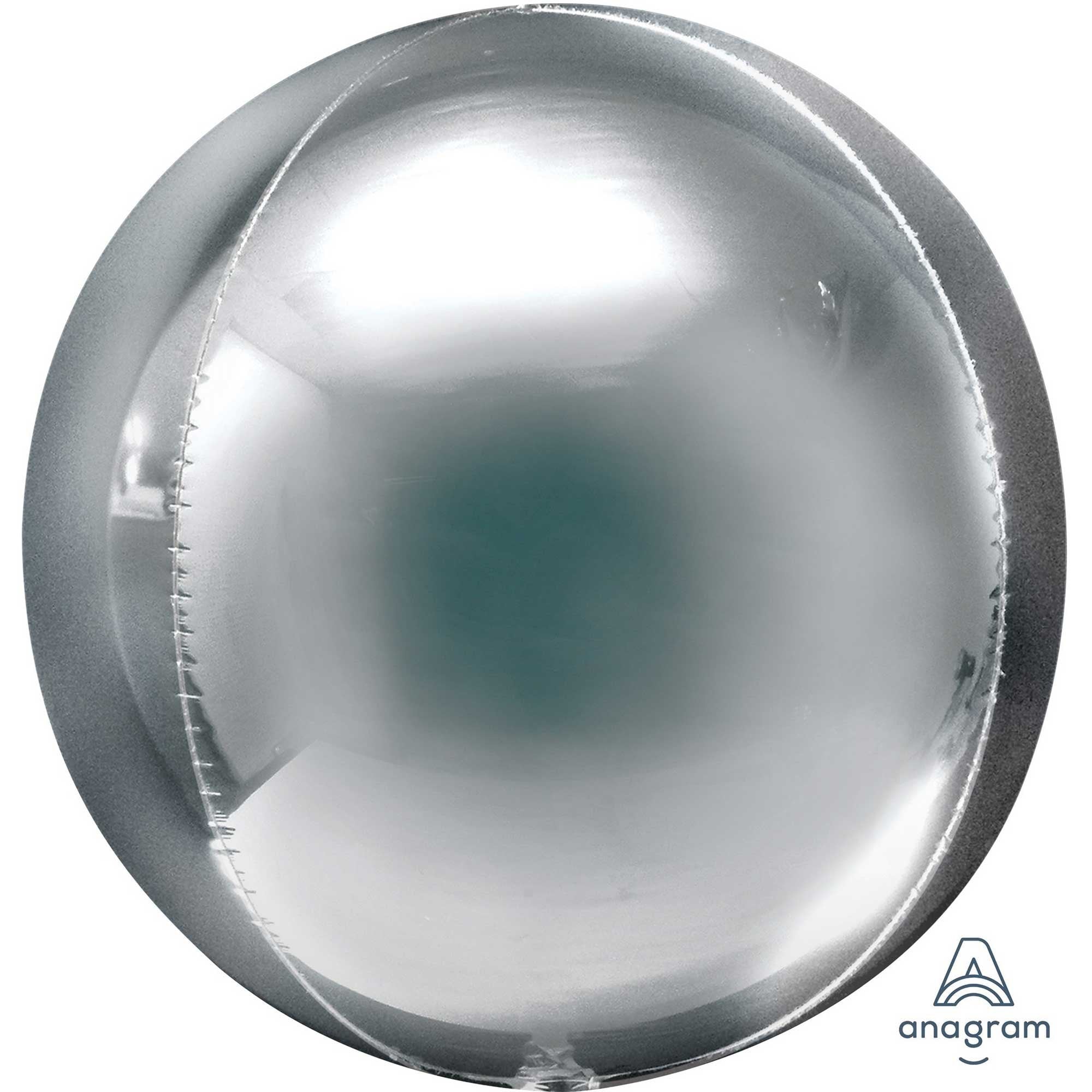 Silver Jumbo Orbz Balloon