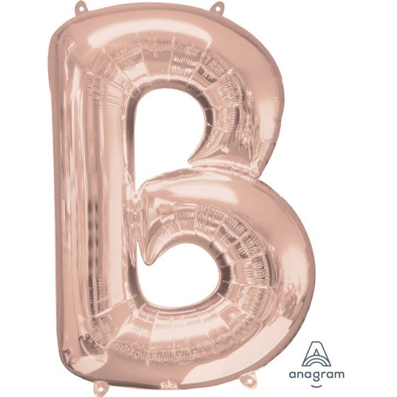 Rose Gold Letter B Supershape Balloon
