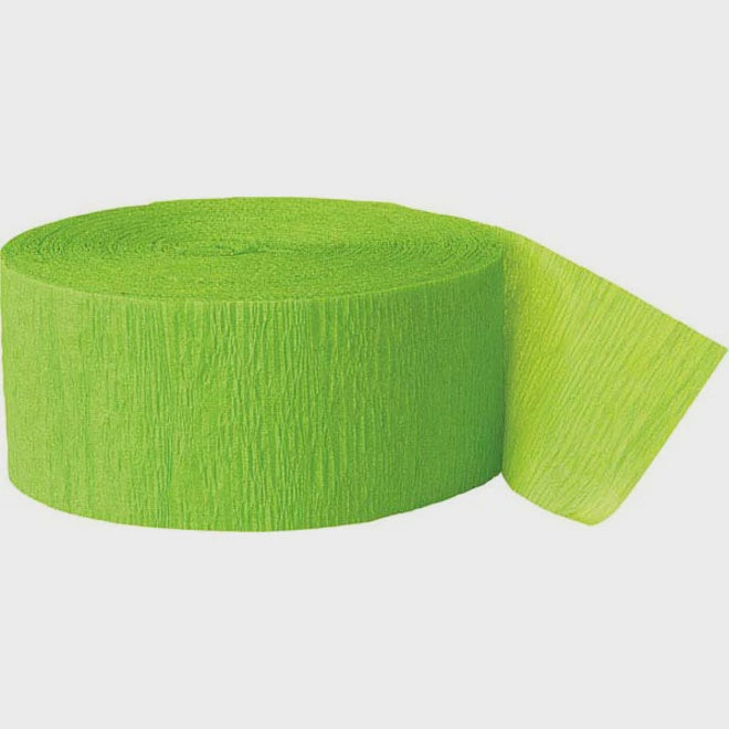 Lime Green Crepe Streamer