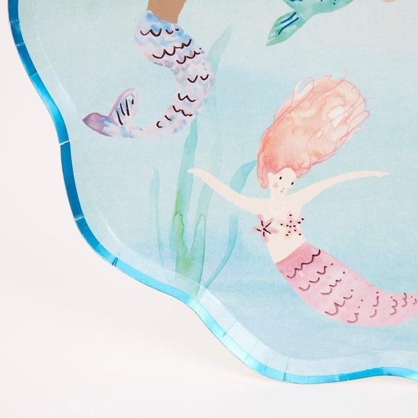 Meri Meri Mermaids Swimming Plates - Set of 8