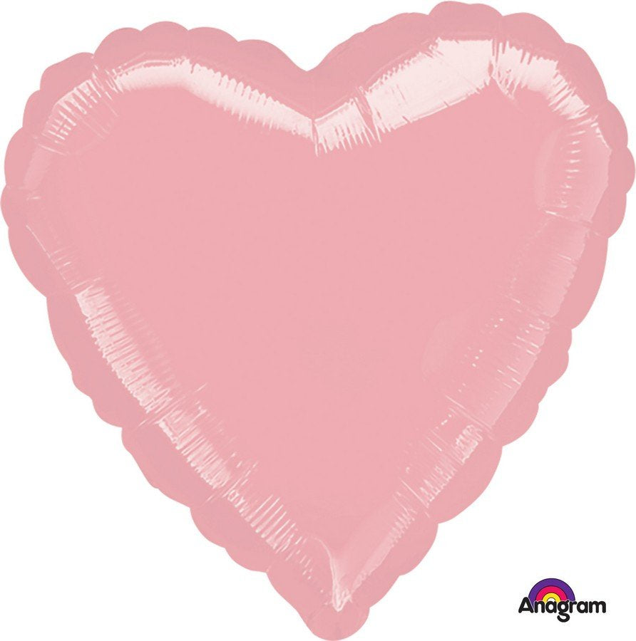 Pearl Pastel Pink Heart Foil Balloon