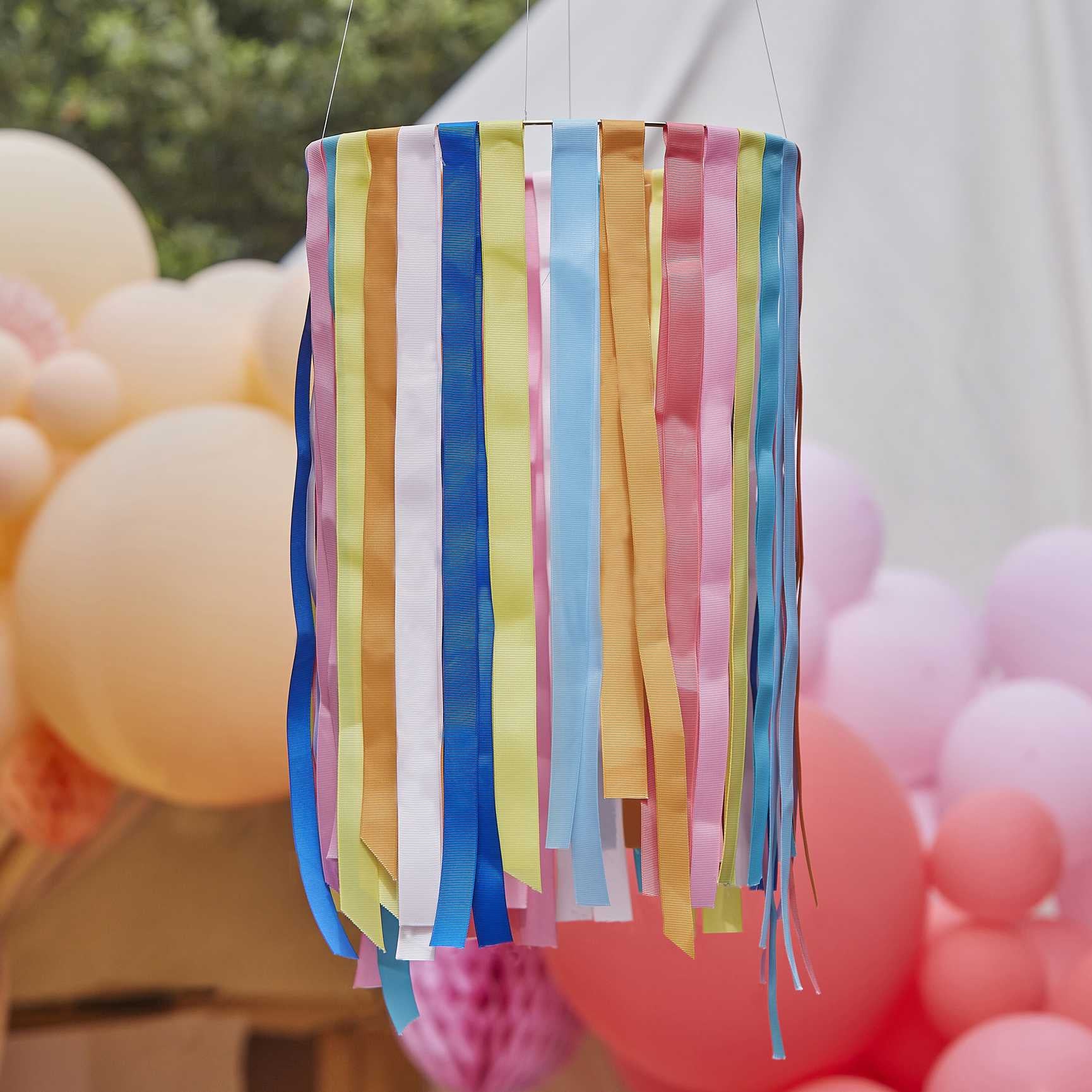 Ginger Ray Rainbow Hanging Ribbon Hoop