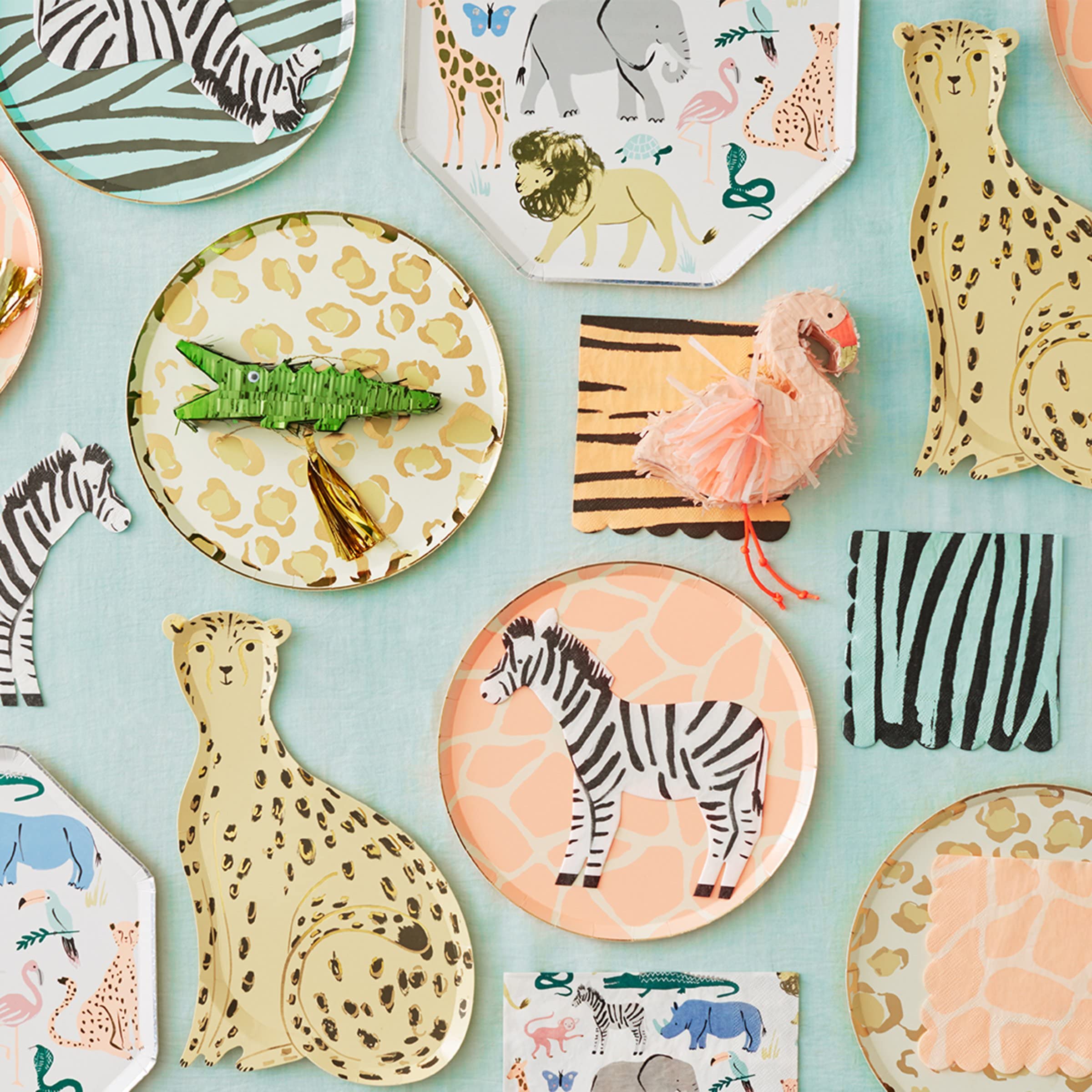Meri Meri Safari Animals Dinner Plates - Pack of 8