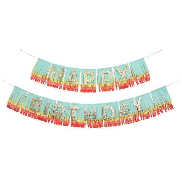 Meri Meri Rainbow Happy Birthday Fringe Garland