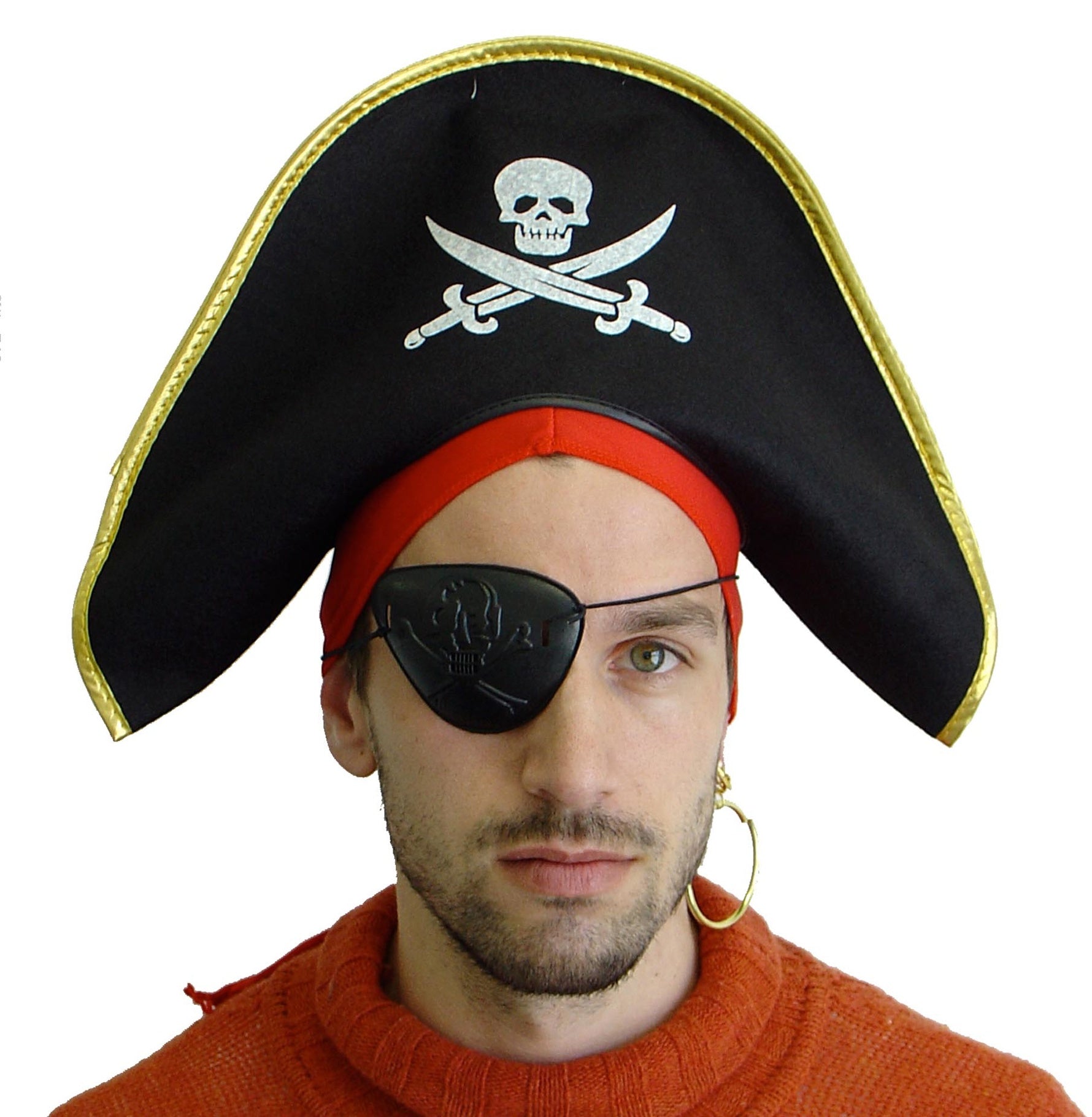 Pirate Hat Felt with Gold Trim
