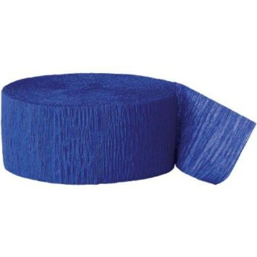 30m Crepe Streamer Navy