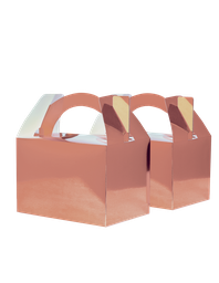 Metallic Rose Gold Little Lunch Box - 10 Pack