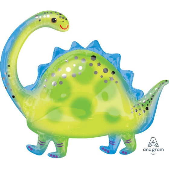 Green Stegasaurus SuperShape Foil Balloon