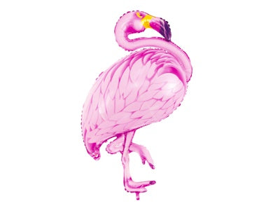 Pink Standing Flamingo SuperShape Foil Balloon 70x95cm