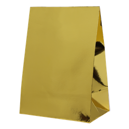 Metallic Gold Paper Party Bags - 10 Pack